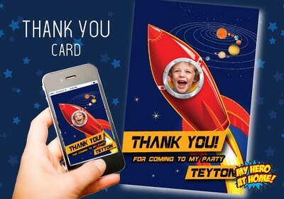 Astronaut Thank You, Outer Space Thank You, Astronaut theme party, Astronaut favor tag. 1012T