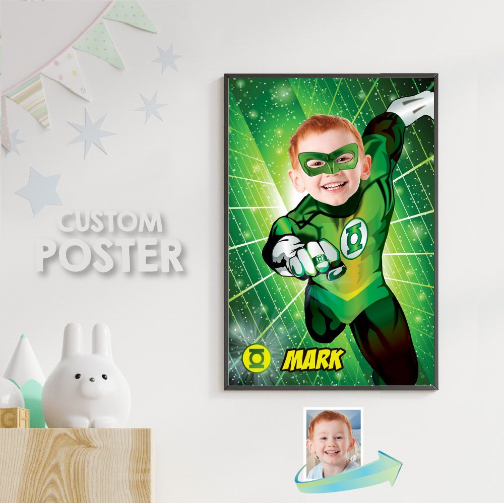 Green Lantern Poster, Green Lantern Decor, Green Lantern Gifts, Green Lantern Photo Poster. 482B