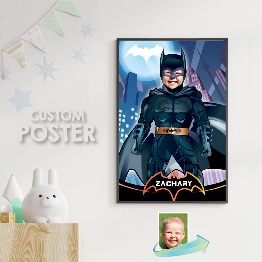 Batman Poster, Custom Batman Gifts, Batman Room Decor, Batman Wall, Batman Backdrop, Custom Batman Poster, Batman Decor. 370