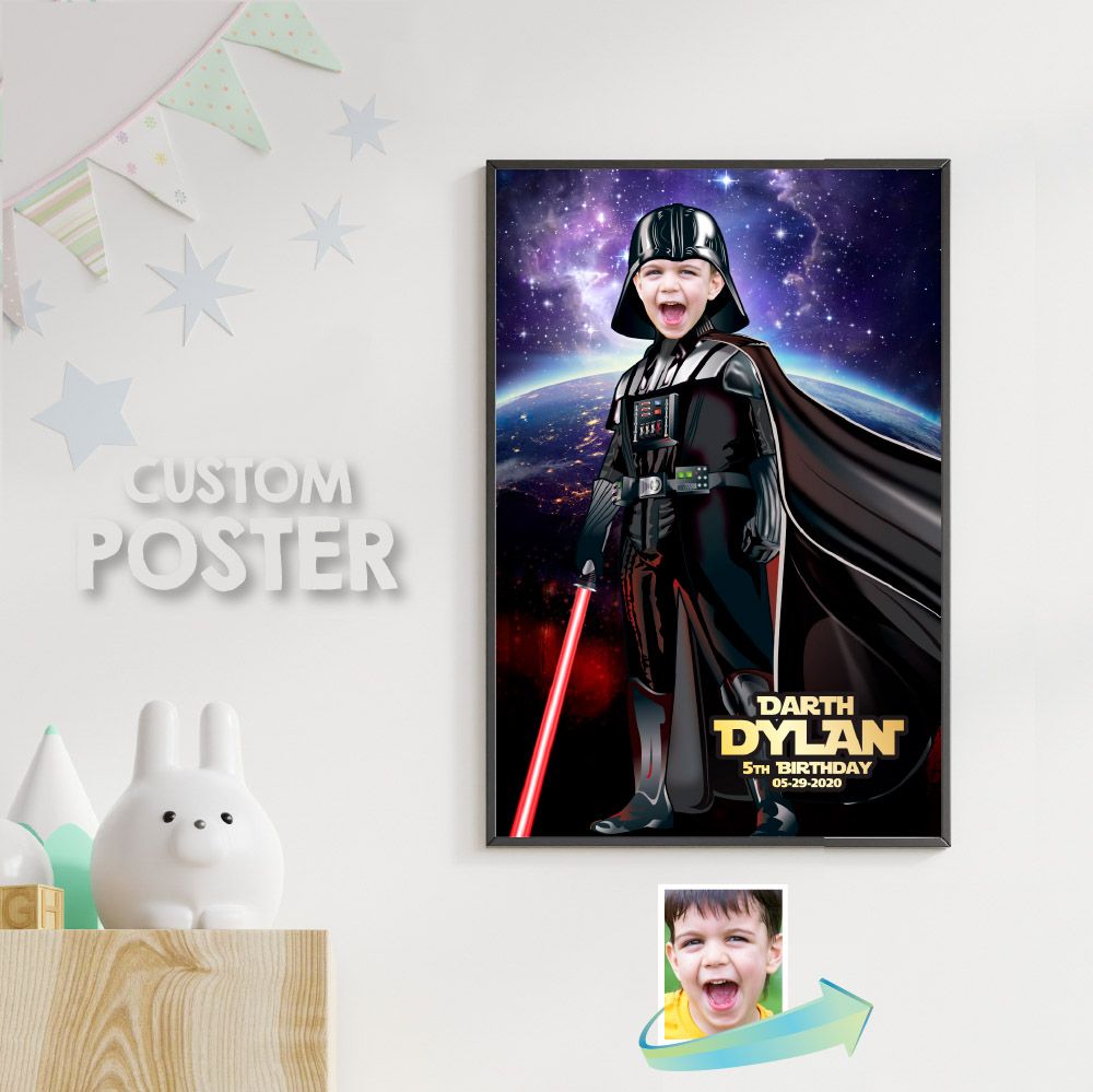 Darth Vader Poster with photo, Darth Vader Gifts, Darth Vader Wall Decor, Star Wars Dark Side Poster, Dark Side Poster, Darth Vader Decor. 431
