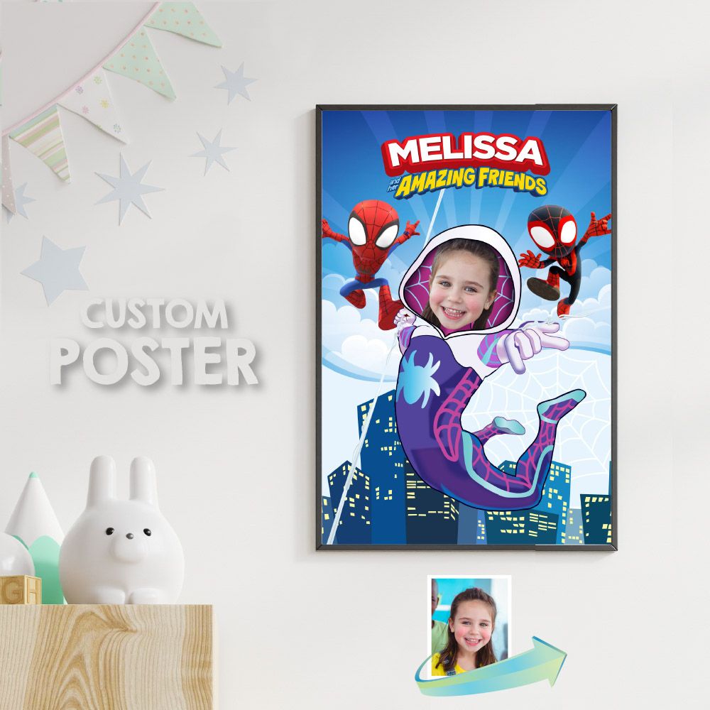 Custom Gwen Stacy and her amazing friends Poster, Gwen Stacy Wall decor, Gwen Stacy Printable Gifts, Gwen Stacy Prints. 786B