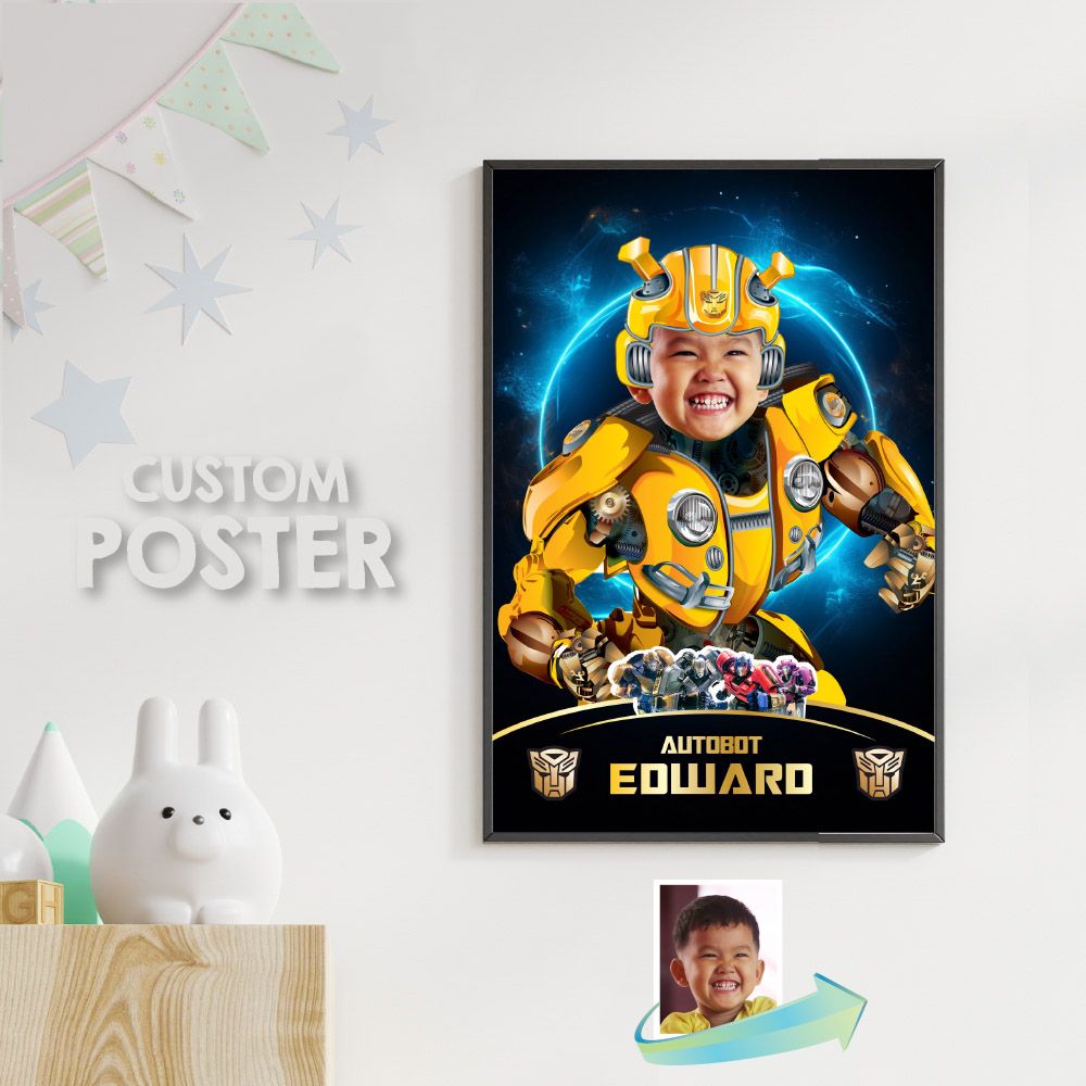 Bumblebee Print with photo, Custom Bumblebee gifts, Bumblebee party Decor, Bumblebee backdrop. 2036