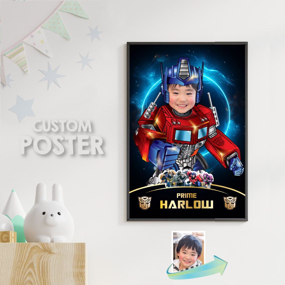 Optimus Prime Print with photo, Custom Optimus Prime gifts, Optimus Prime party Decor, Optimus Prime backdrop. 2037