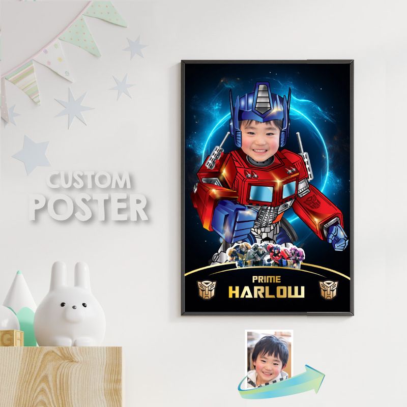 Optimus Prime Print with photo, Custom Optimus Prime gifts, Optimus Prime party Decor, Optimus Prime backdrop. 2037