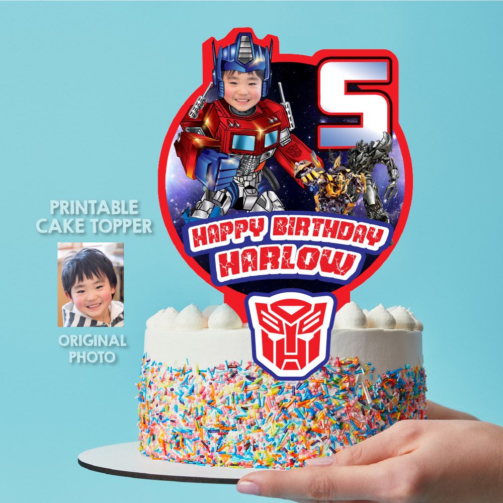 Optimus Prime Cake topper, Optimus Prime cake decor, Optimus Prime printable cake topper, Optimus Prime DIY Cake. 577
