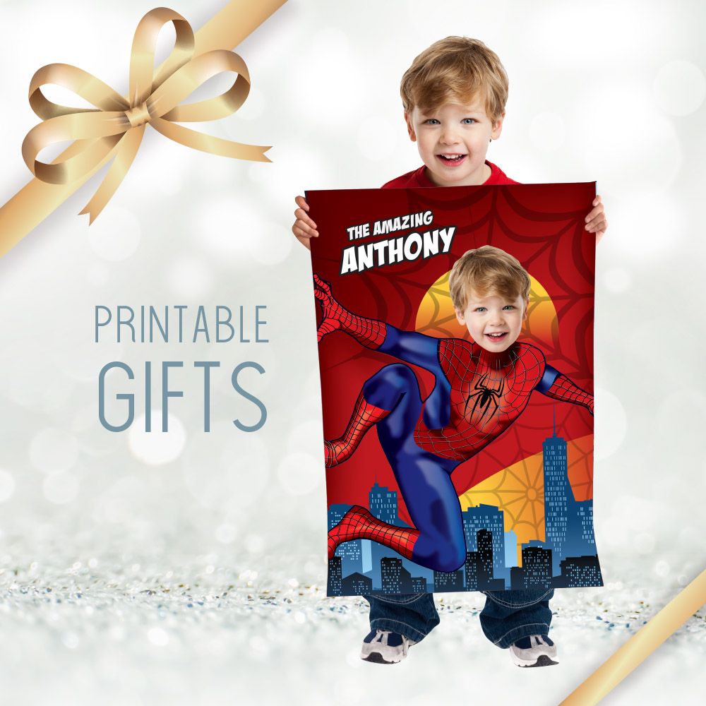 Spider-man Gifts with photo, Personalized Print of Spider-man, Printable Spider-man gifts, Spider-man bedroom fans, Spider-verse gifts prints. 2210
