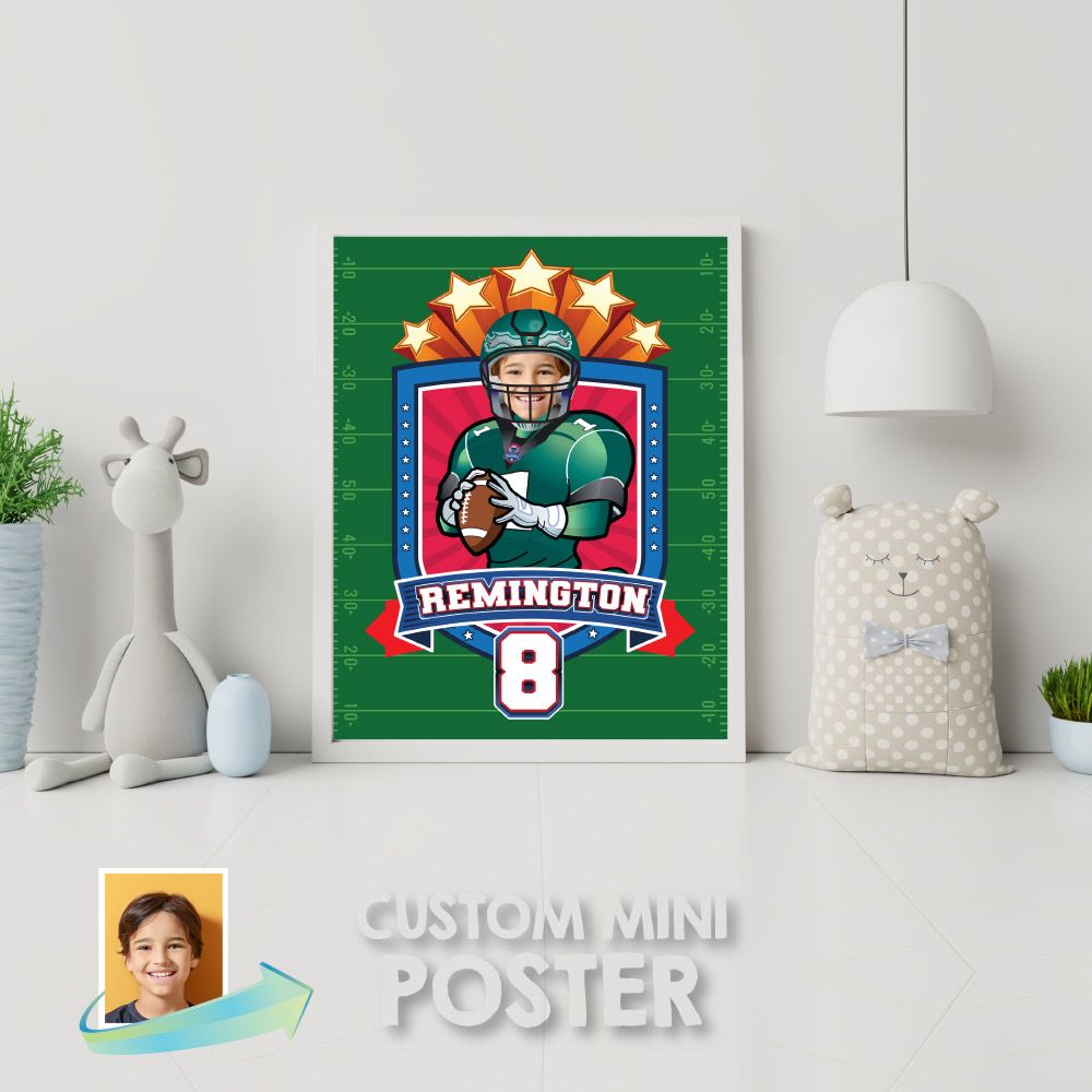 Football Personalized Gifts, Eagles print with photo, Eagles t-shirt Party, Football Print with photo, Eagles gifts with photo. 2225PS