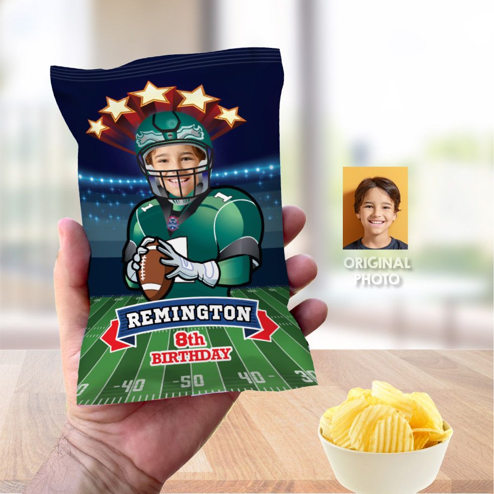 Philadelphia Eagles Chip Bag labels, Eagles birthday themed, Eagles snacks bags labels, Eagles party labels. 2225CB