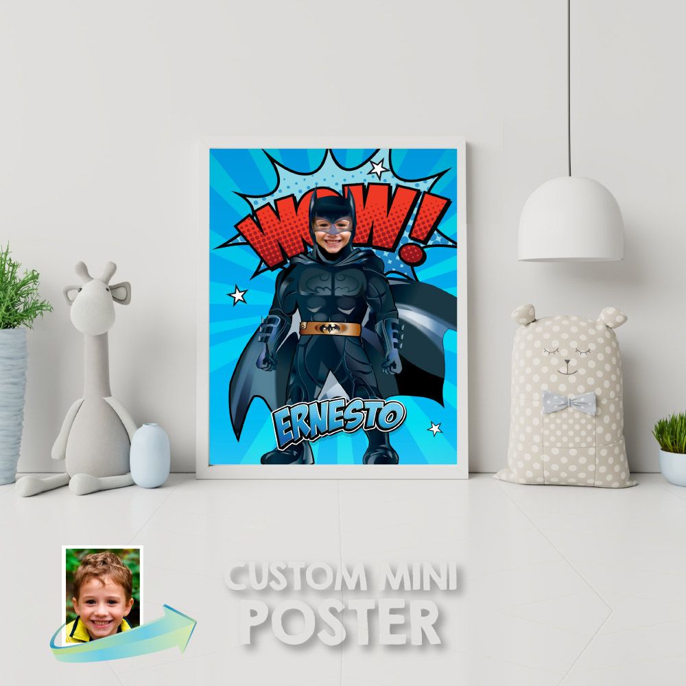 Printable Batman gifts, Batman print with photo, Batman Room Decor, Batman Wall Decor, Batman t-shirt with photo, Printable Gifts for Batman fans. 215PS