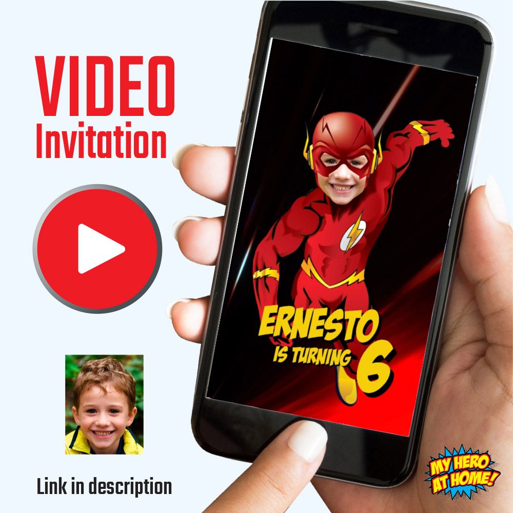 Flash Video Invitation, Flash birthday video invite, Flash animated party invitation, Get here in a flash video invite. 2276