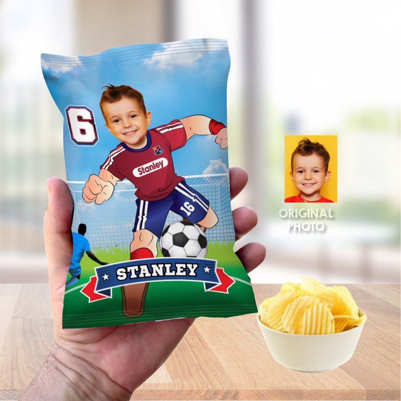 Futbol Chip Bag wrappers, Soccer Chip Bag labels, DMI Independiente Medellin bolsitas de chips, Futbol DMI Chip bags with photo. 2241CB
