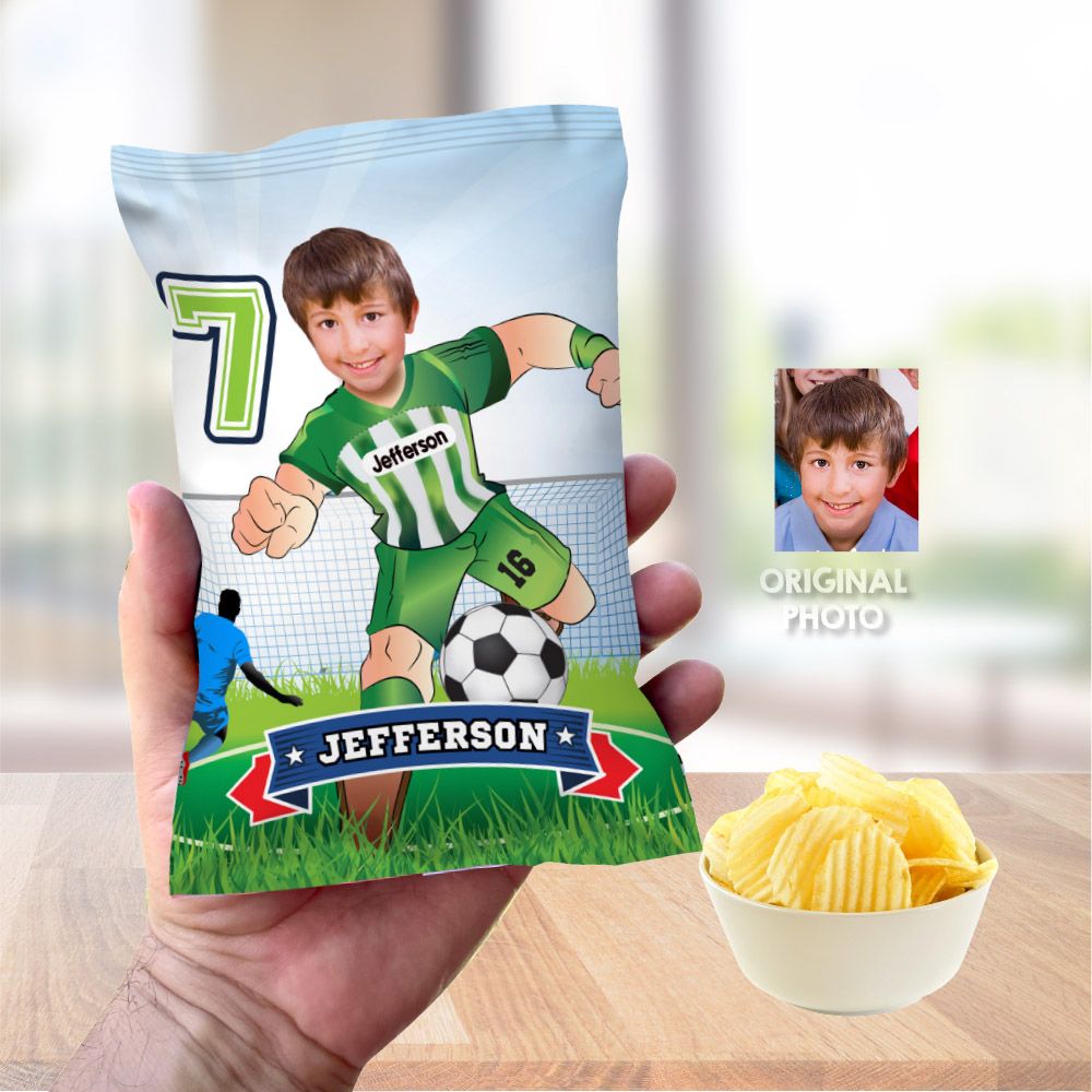 Futbol Atletico Nacional Chip Bag wrappers, Chip Bag labels of Soccer, Atletico Nacional bolsitas de chips, Futbol snacks bags labels with photo. 2279CB