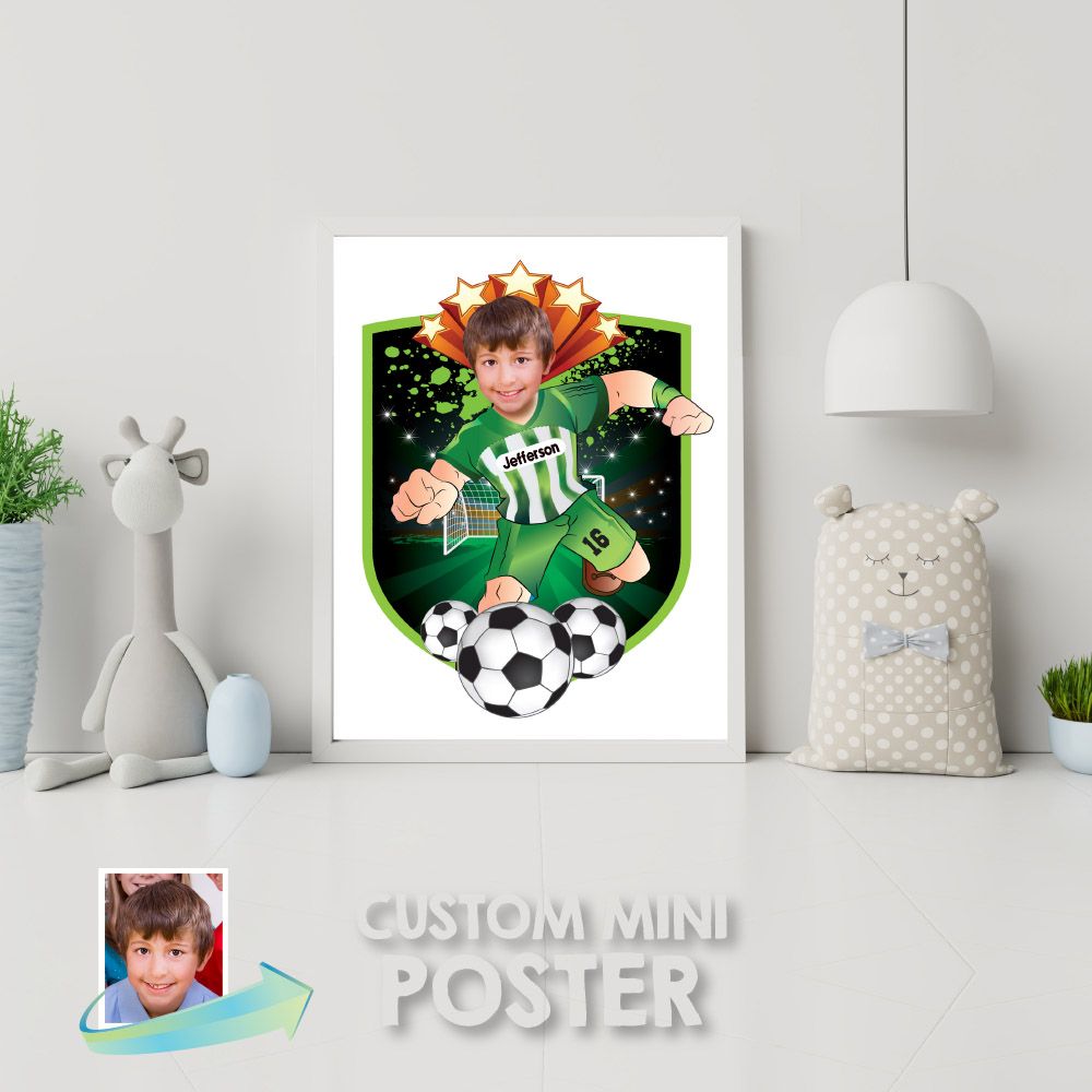 Soccer Personalized Prints, Colombia Futbol print with photo, Soccer tshirt with photo, Soccer Photo Print , Gifts Futbol with photo. 2279PS