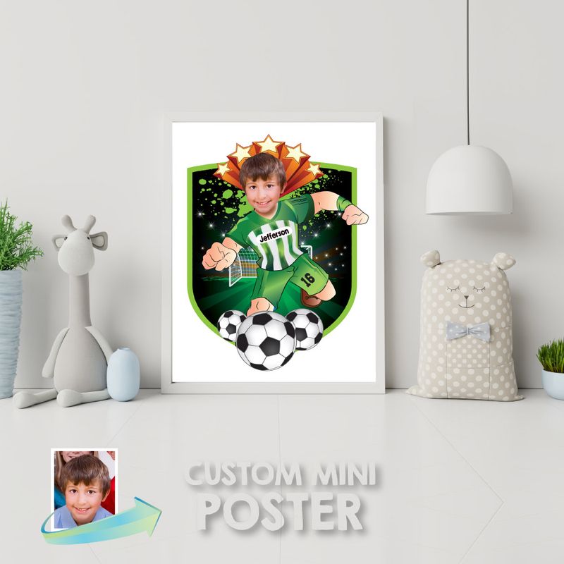 Soccer Personalized Prints, Colombia Futbol print with photo, Soccer tshirt with photo, Soccer Photo Print , Gifts Futbol with photo. 2279PS