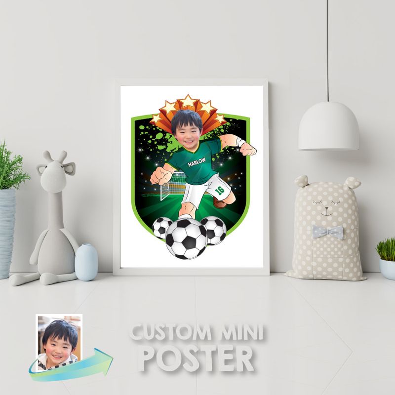 Personalized Futbol Deportivo Cali Print with photo, Colombian Futbol gift, Futbol tshirt with photo, Soccer Photo Print Gifts. 2281PS