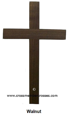 Traditional Wooden Beam Cross - Walnut - 84&quot;