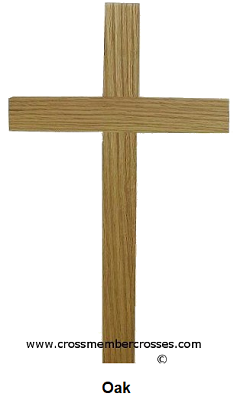 Traditional Wooden Beam Cross - Oak - 10&quot;