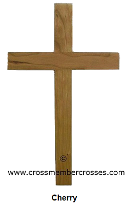 Traditional Wooden Cross - Cherry