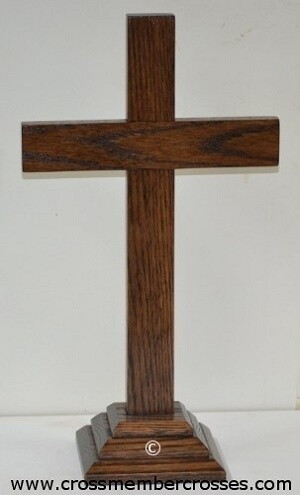 Traditional Wooden Table Crosses - 8" up to 24"