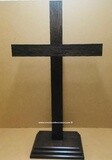 Old Rustic Wooden Beam Floor Cross - 60&quot;