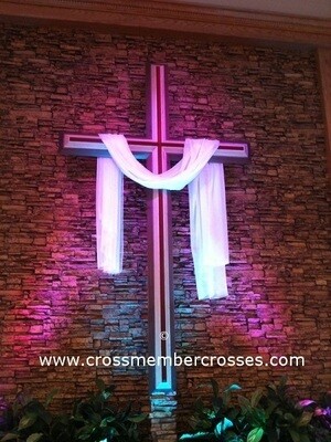 Three Layer Stepped Up Beveled Crosses