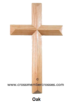 Single Layer Beveled Wood Crosses - Oak