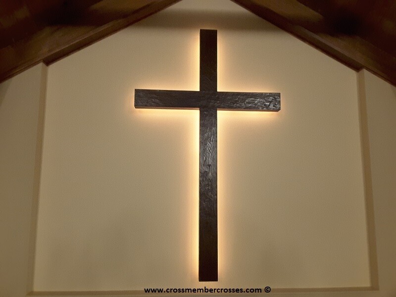 Rustic Wooden Beam Cross - 96&quot;