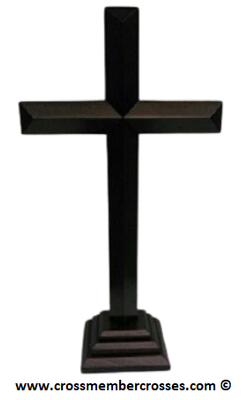 Single Layer Beveled Wooden Table Crosses - Two Sided - 10&quot;