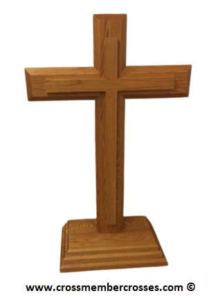 Traditional  Edge Beveled Wooden Cross Pulpits