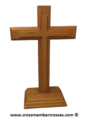 Traditional Edge Beveled Wooden Cross Pulpits