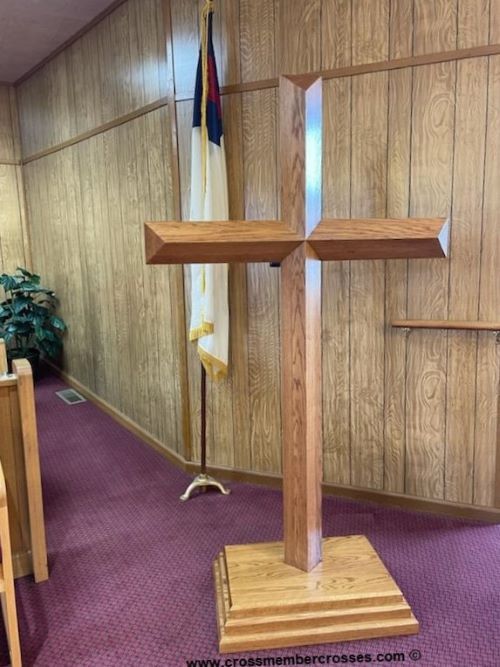 Single Layer Beveled Floor Crosses - 72"