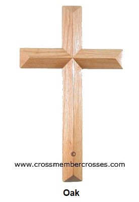 Single Layer Beveled Wood Crosses - Oak - 8&quot; - Discount