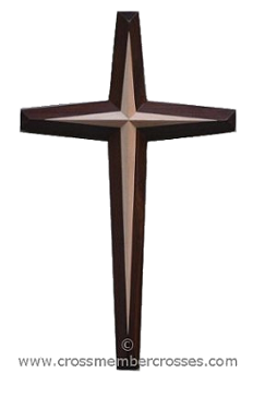 Two Layer Tapered Beveled Wooden Crosses / 36" to 96"
