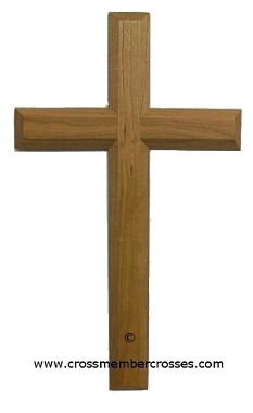 Edge Beveled Traditional Wooden Crosses / 8" to 96"