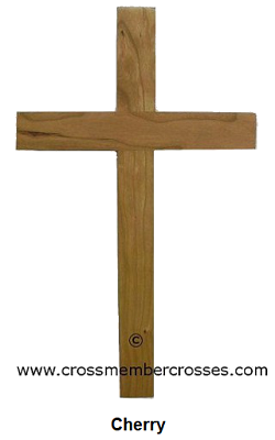Traditional Wooden Cross - Cherry - 48"