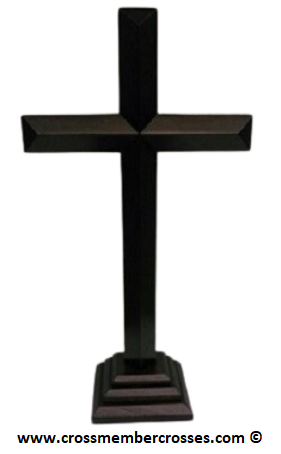Single Layer Beveled Wooden Table Crosses - Two Sided - 10"
