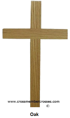 Traditional Wooden Cross - Oak - 24"