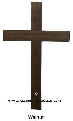 Traditional Wooden Cross - Walnut - 96"