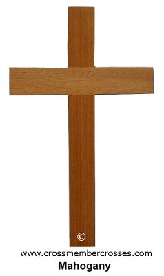 Traditional Wooden Cross - Mahogany - 60"