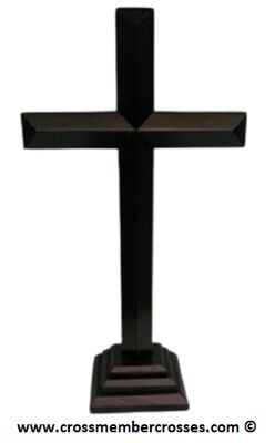 Single Layer Beveled Wooden Table Crosses - Two Sided - 8"