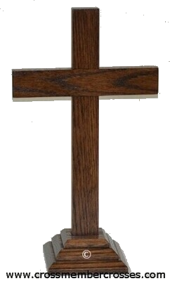 Traditional Wooden Table Crosses - 10"