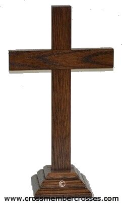 Traditional Wooden Table Crosses - 12"