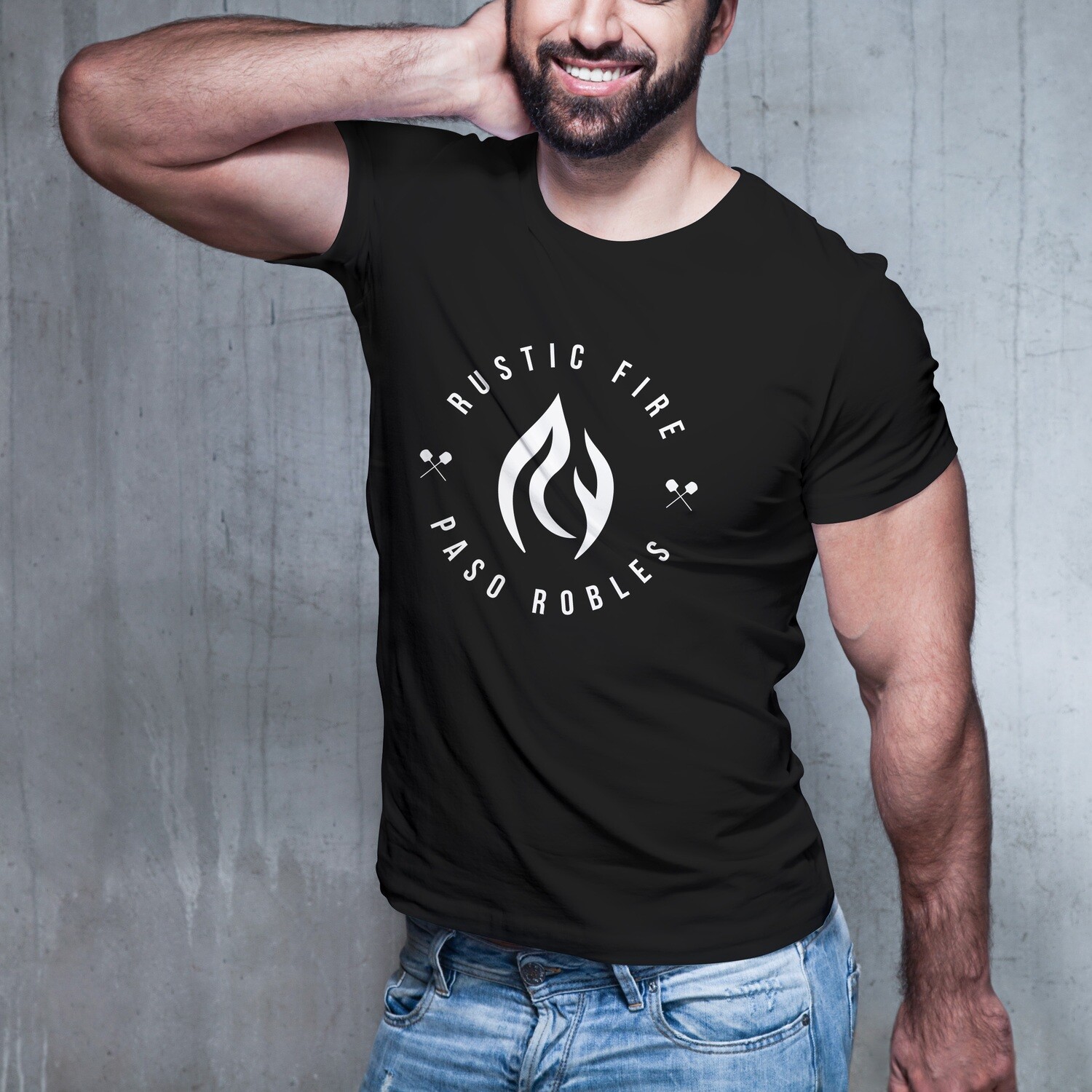Rustic Fire Black Tee