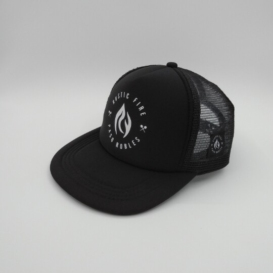 Black Foam Trucker, White Logo