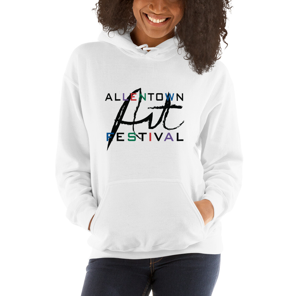 Unisex Hoodie with Logo, Color: White, Size: S