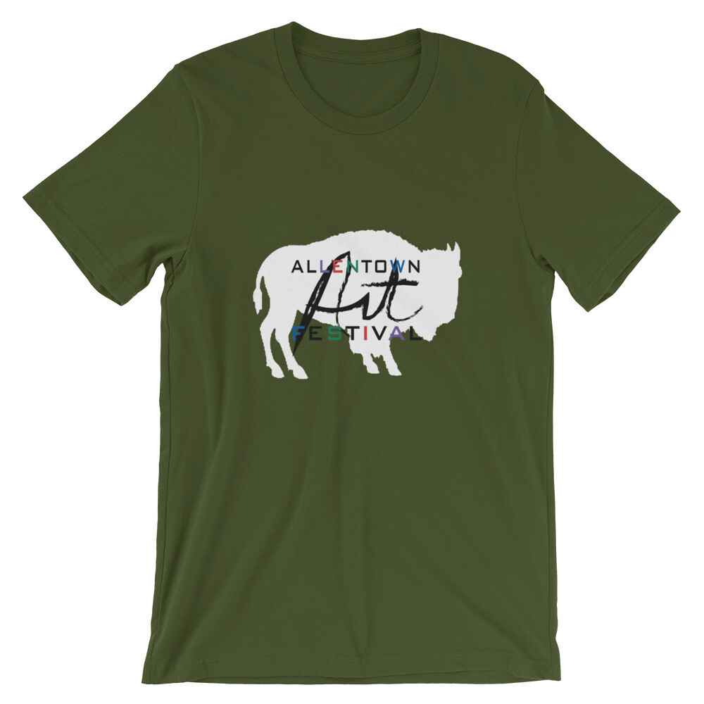 Allentown Art Festival Buffalo Logo - Short-Sleeve Unisex T-Shirt, Color: Olive, Size: S