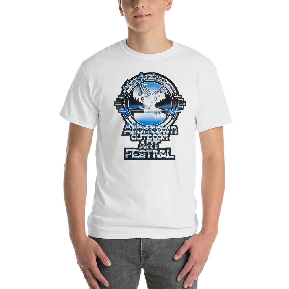 25th Allentown Art Festival - Short Sleeve T-Shirt, Color: White, Size: S