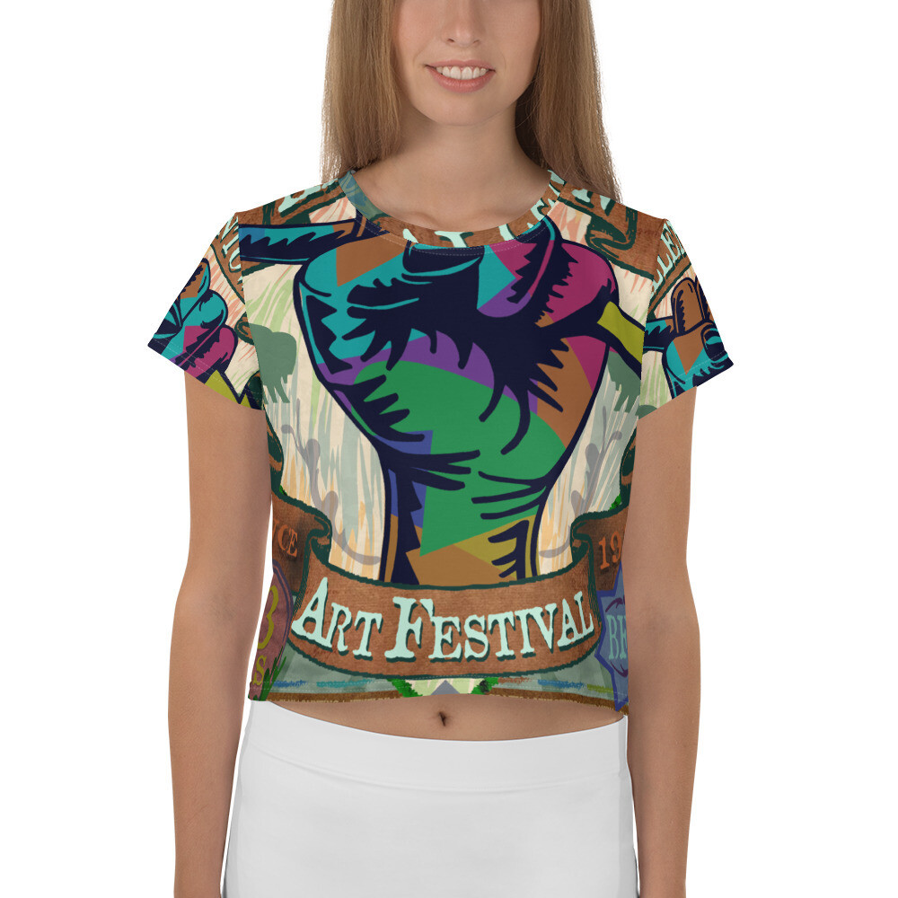 1st Place All-Over Print Crop Tee, Size: XS
