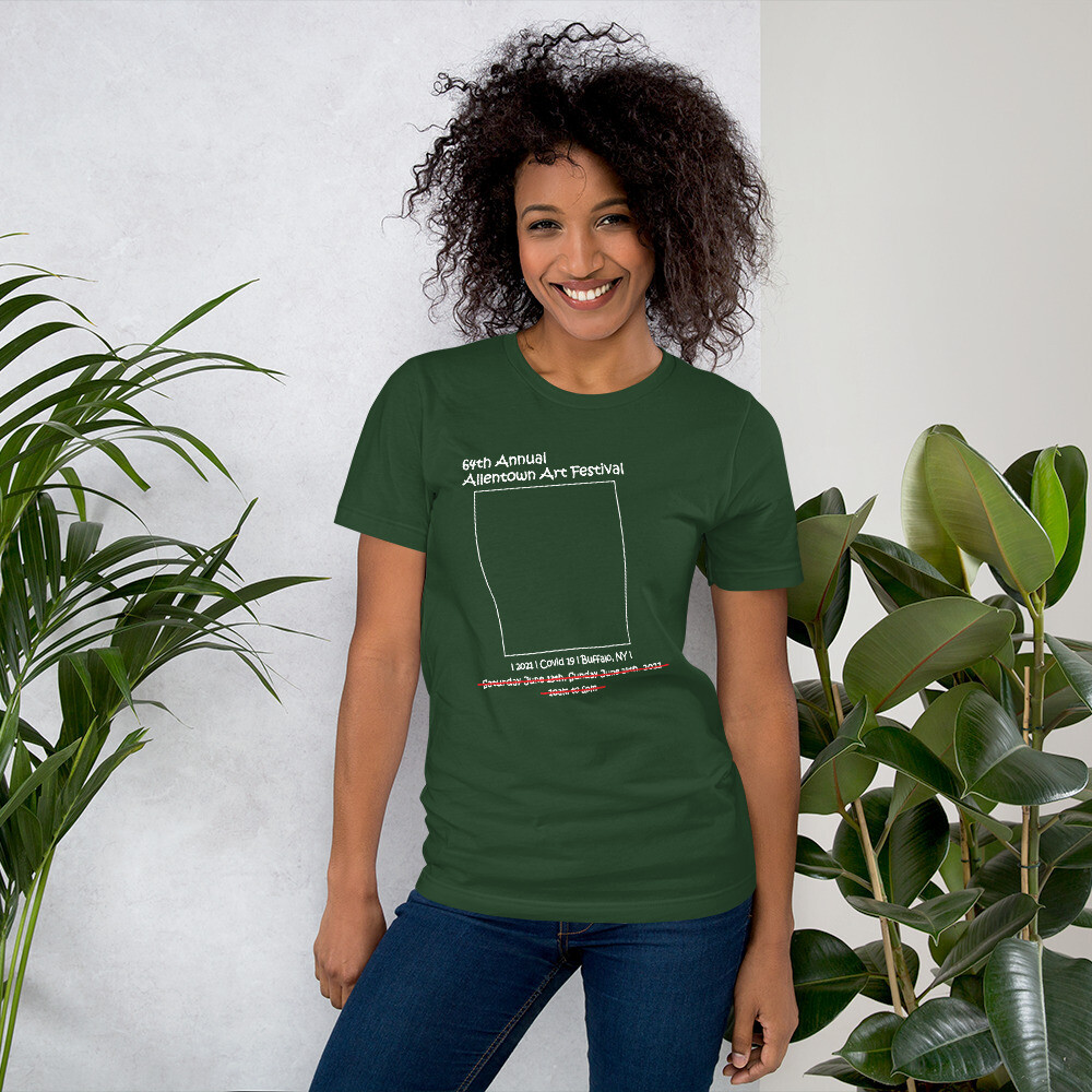 64th Annual Allentown Art Festival &quot;cancelled&quot; Short-Sleeve Unisex T-Shirt, Color: Forest, Size: S