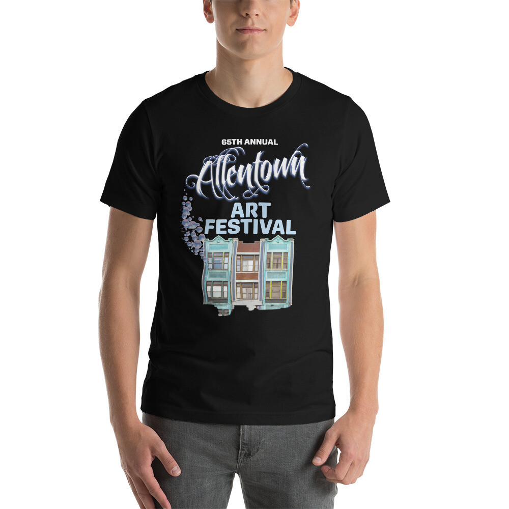 2022 - 65th Allentown Art Festival Unisex t-shirt, Color: Black, Size: XS